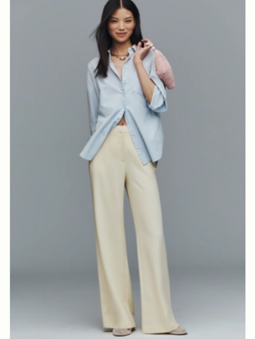 NWT Maeve Light Yellow Wide Leg Trousers